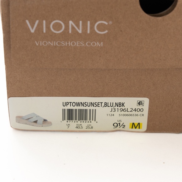 Vionic Uptown Sunset Wedge Sandal - Blue Size 9.5 - Picture 4 of 12